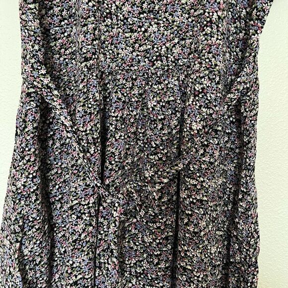 Vintage California Black mini floral Dress size Small - Picture 3 of 6